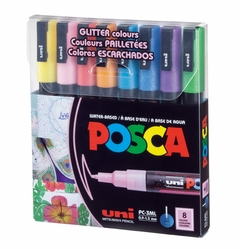 Marcador Posca 3m GLITTER X8