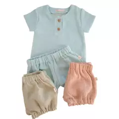 Você também pode combinar o bloomer com uma camisa, nas com três cores de opção.