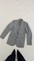 blazer cinza alongado vintage - pp