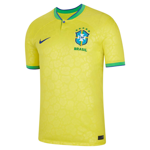 Camisa Home Brasil I 22/23 Nike Masculina Amarelo e Verde
