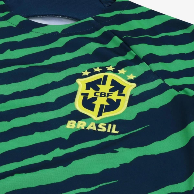 Camisa Seleção Brasileira Pré-Jogo 2022 Torcedor Nike Masculina Azu
