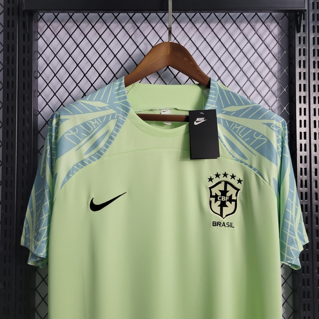 Camisa Seleção Brasileira Treino 22/23 Torcedor Nike Masculina Verde