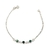 Pulseira 3 zircônias - Verde - Prata 925 - comprar online