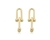 Brinco Dois Elos e ABS Banhado em Ouro 18K - comprar online