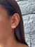 Brinco de Prata Estilo EarCuff 3 Corações Borda Cristal - comprar online