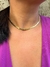 Choker Corrente Chapada/Laminada Banhada a Ouro 18K