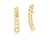 Brinco Ear Hook Corrente em Elos Banhado a Ouro 18K