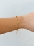 Pulseira c/ 5 Bolinhas Lisas Banhada em Ouro 18K