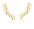 Brinco Ear Cuff Estrelas Vazadas Banhado em Ouro 18K