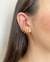 Brinco Ear Cuff Seis Linhas c/ Zircônias Cristal Banhado em Ouro 18k