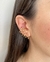 Brinco Ear Cuff Seis Linhas c/ Zircônias Cristal Banhado em Ouro 18k - loja online