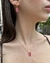 Colar c/ Pedra Fusin Rosa Banhado em Ouro 18K - comprar online