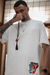 Jaqueta College + Camiseta Oversized Off-White - comprar online