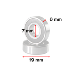 Rolamento Para Carretilha E Molinete - 7x19x6 Mm