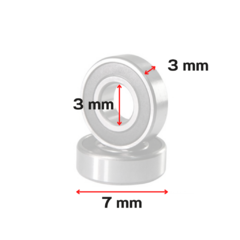 Rolamento Para Carretilha E Molinete - 3x7x3 Mm