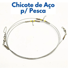 Kit Com 3 Chicotes Em Aço Flexível Pesca 40lbs / 2 Pernadas - 1m