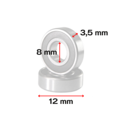 Rolamento Para Carretilha E Molinete - 8x12x3,5 Mm