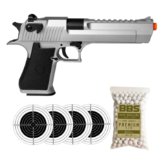 Pistola De Airsoft Desert Eagle Magnum Silver Qgk 6mm