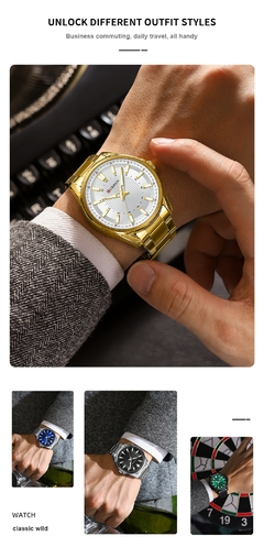 Relógio Masculino CURREN Clássico Aço Inox. Ponteiros luminosos na internet