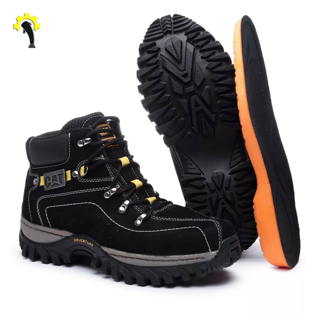 Bota Caterpillar de Couro Nobre com Palmilha em Gel - Calçados CiaCat