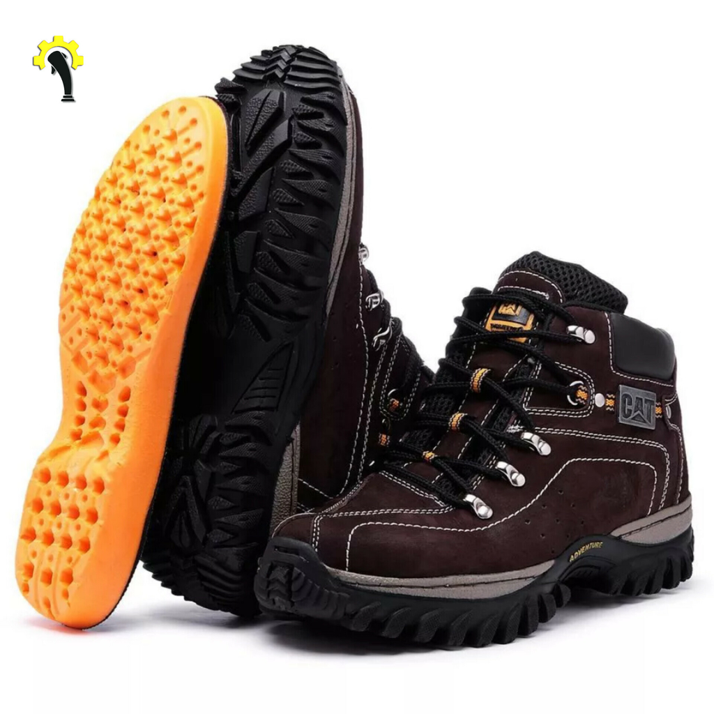 Bota Caterpillar de Couro Nobre com Palmilha em Gel - Calçados CiaCat