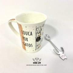 Kit Caneca Gatos + Colher Gato - comprar online