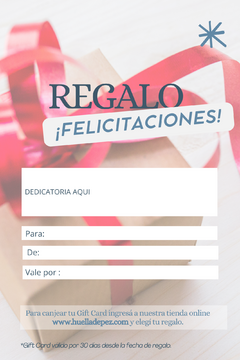 GiFT CARD ¡FELICITACIONES!