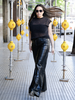 Pantalón Kylie Engomado Black - comprar online