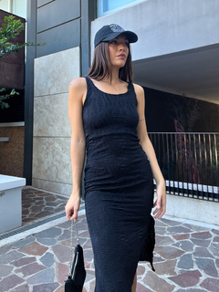 Vestido Midi Texturado Black - Street Style - Estudio Nube