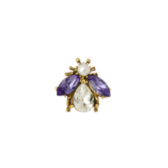 BOTTON MOSCA CRISTAL VIOLETA - DOURADO - comprar online