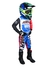 Kit Conjunto Motocross Infantil Azul + Colete + Joelheira - Serra Mx