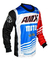 Conjunto Motocross Amx Infantil Moto Azul/vermelho/branco