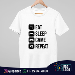 Remera eat sleep game