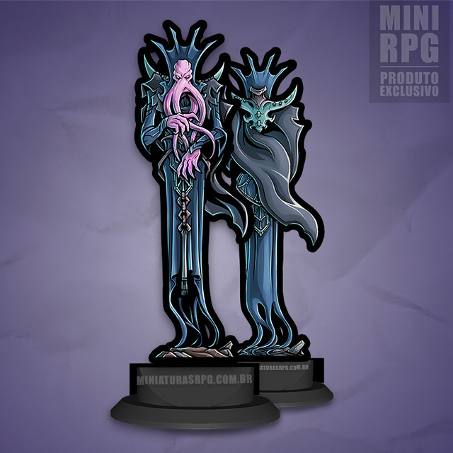 Devorador de Mentes Criatura Miniatura de Papel Rpg Paper Mini 2D