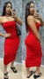 Vestido Midi Drapeado Jenifer Vermelho