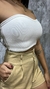 Cropped Canelado Coração Branco - comprar online