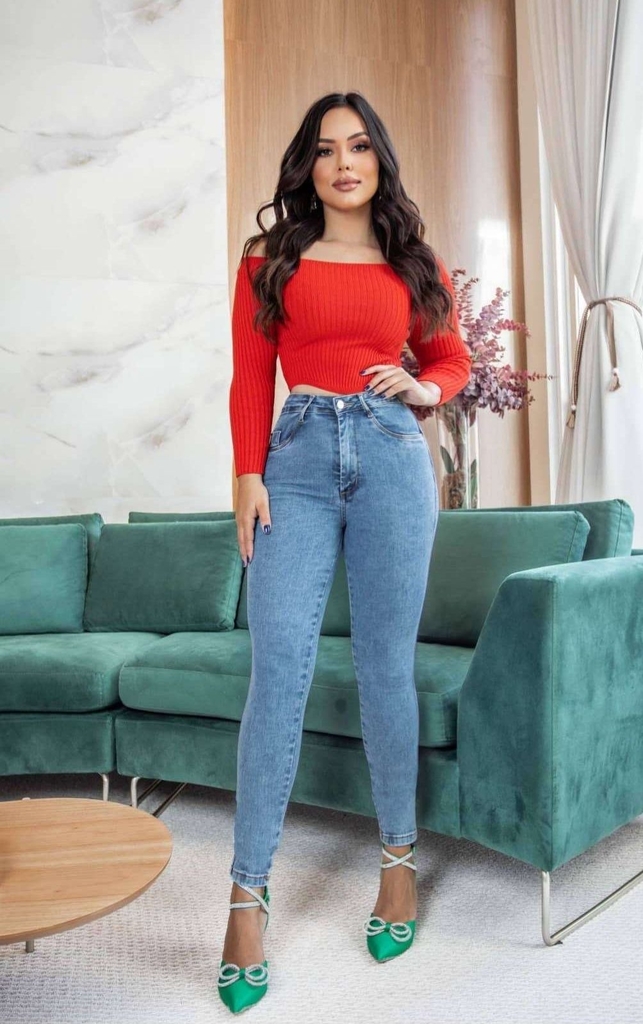 Cal a Jeans Cigarrete Estilo de Mulher Boutique