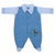 Macacão Infantil Longo com Frente em Tricô Azul Claro - comprar online