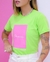 T-SHIRT FEMININA - ELE ME AMA - VERDE LIMA - comprar online