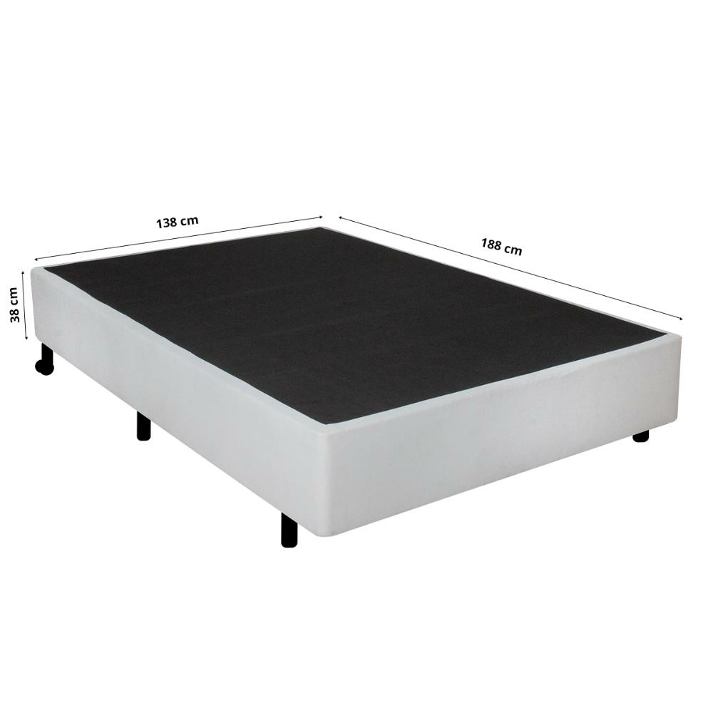 Base Box Casal Egam Suede 138cm - Casal - EGAM BOX - Karina Casa e Conforto