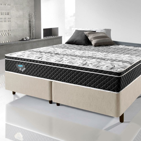 Cama Box King Size Mega Colchões Branco com Gavetão - 193x203