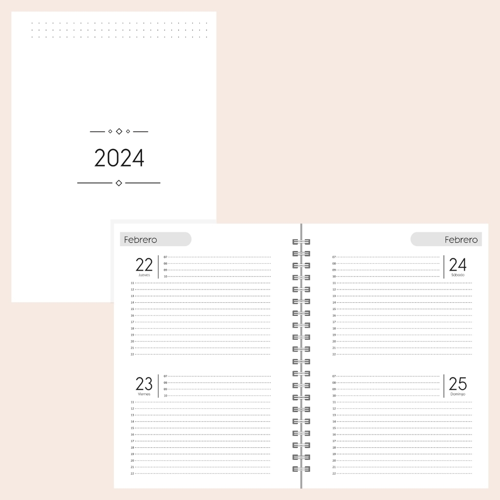 Agenda 2024 - 2 Días Por Pagina - Horizontal