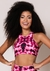 Top Sem Bojo Modelo Nadador Printed Tie Dye Rosa