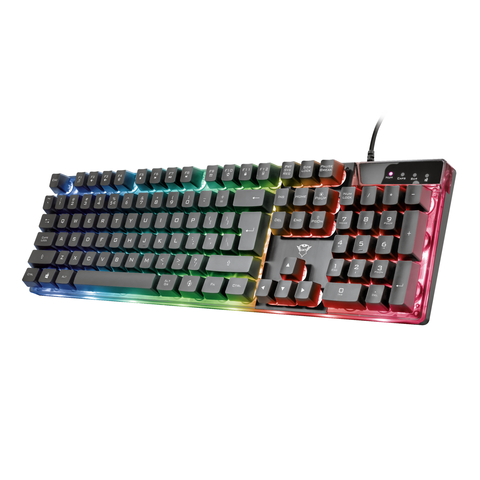 Teclado Gamer Trust Gxt 835 Azor Illuminated Rainbow