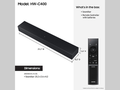 Barra de sonido con woofer incorporado/ HW-C400 - tienda online