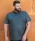 Polo Plus Size Piquet Sport com Gola Retilínea e Termocolante