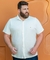 Camisa Plus Size Básica Manga Curta em Algodão