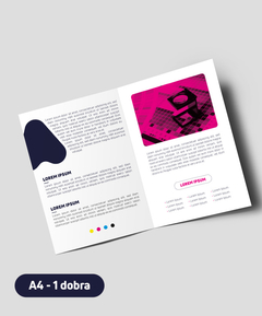 Folder A4 com 1 dobra impresso Personalizado | Artestilo Gráfica