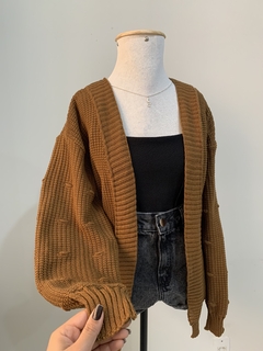 Cardigan Tricot Marrom