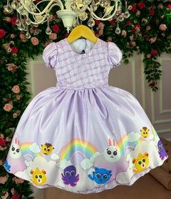 Vestido Infantil Bolofofo Lilás